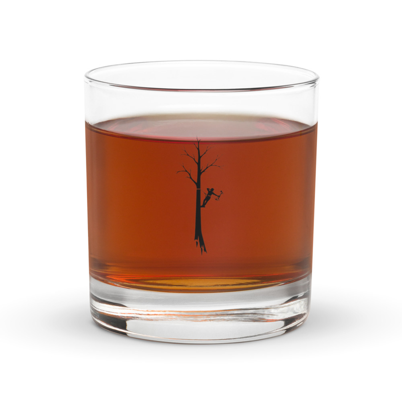 Whitetail Saddle Hunter Rocks Glass